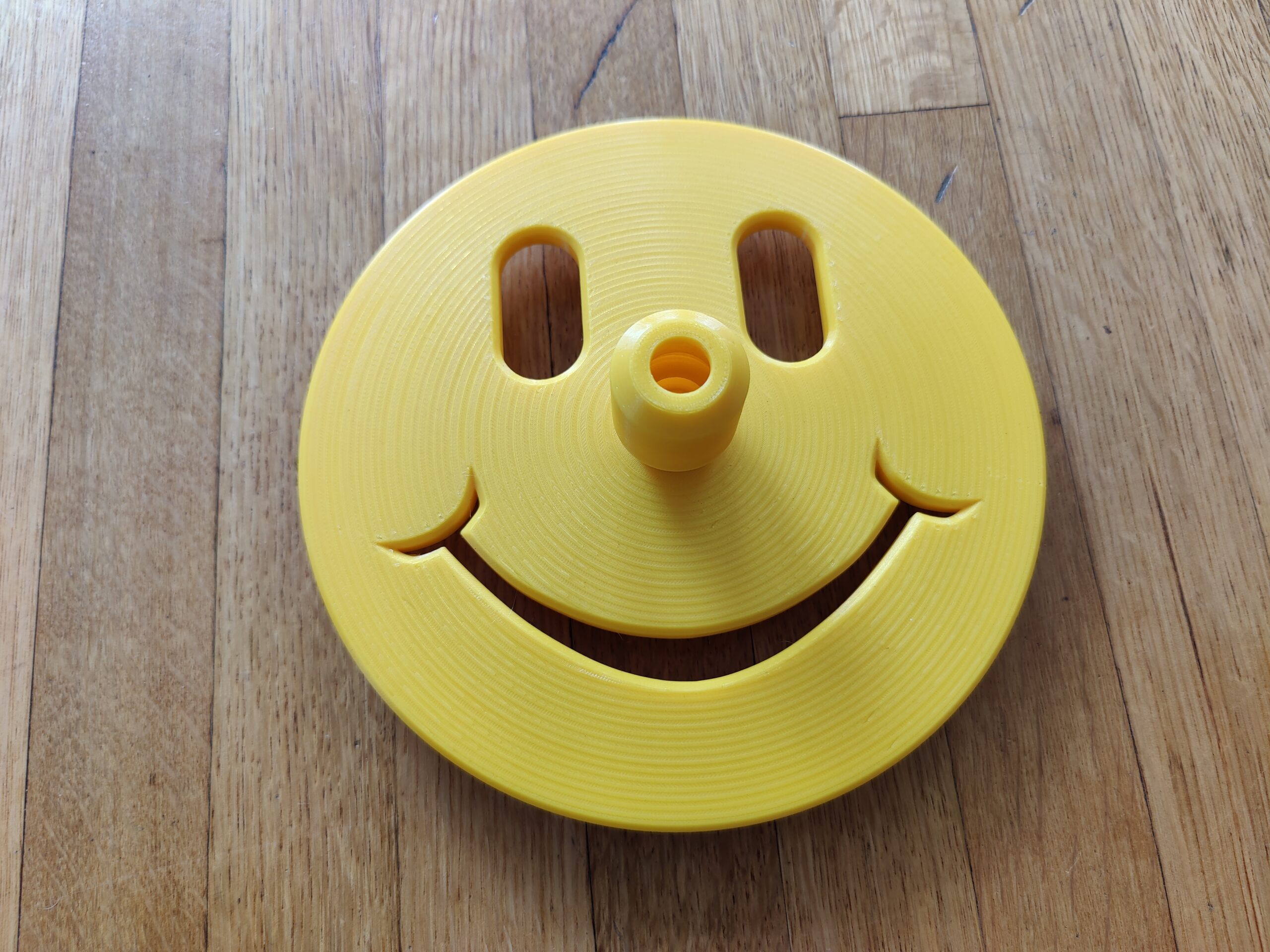Happy Face Freediving Bottom Plate (Yellow) - 12mm Dia. Dive Line