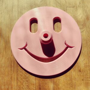 Happy Face Freediving Bottom Plate (Pink) - 12mm Dia. Dive Line