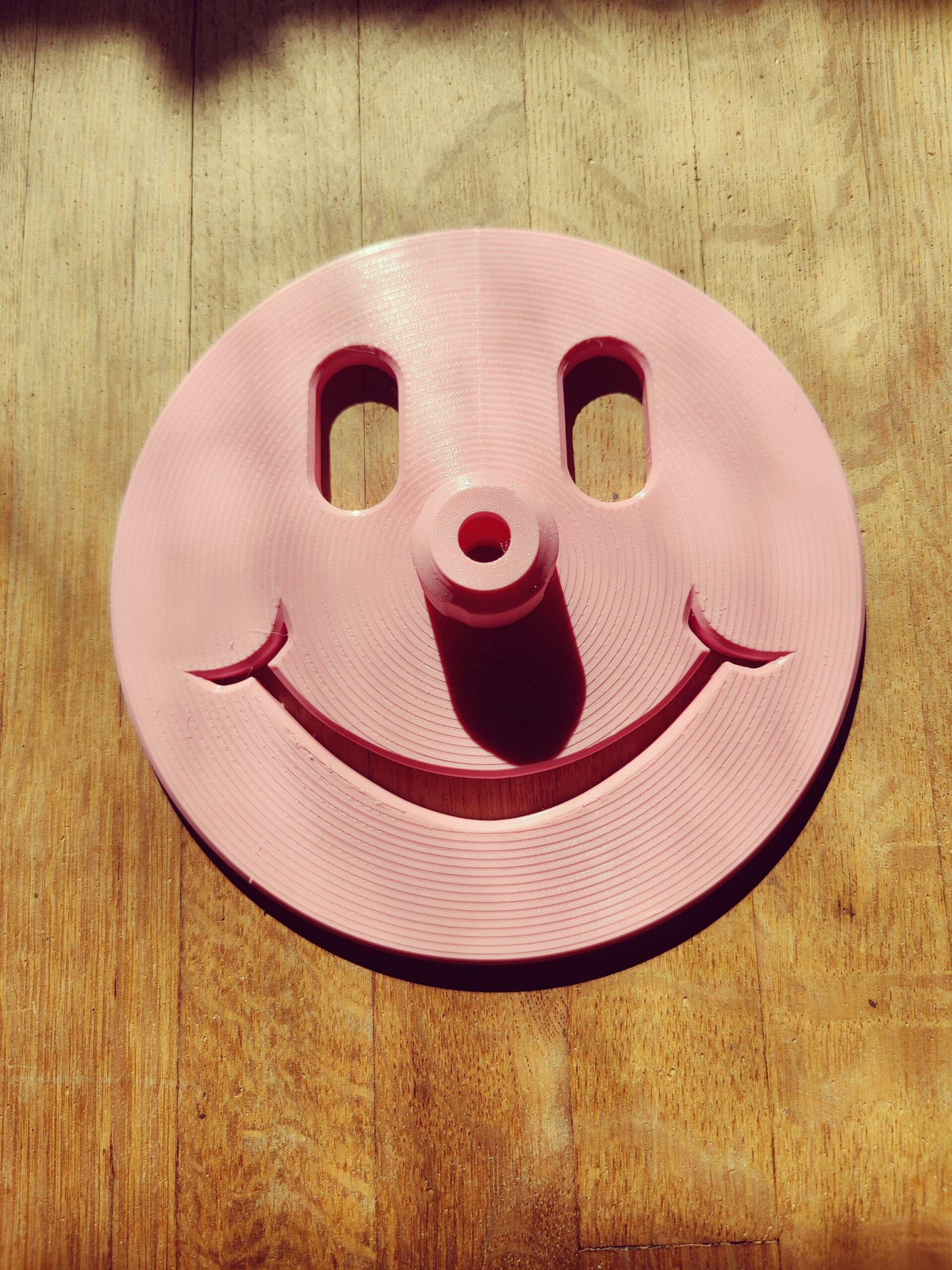 Happy Face Freediving Bottom Plate (Pink) - 10mm Dia. Dive Line