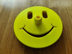 Happy Face Freediving Bottom Plate (Neon Yellow) - 10mm Dia. Dive Line