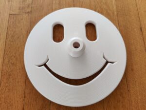 Happy Face Freediving Bottom Plate (White) - 12mm Dia. Dive Line