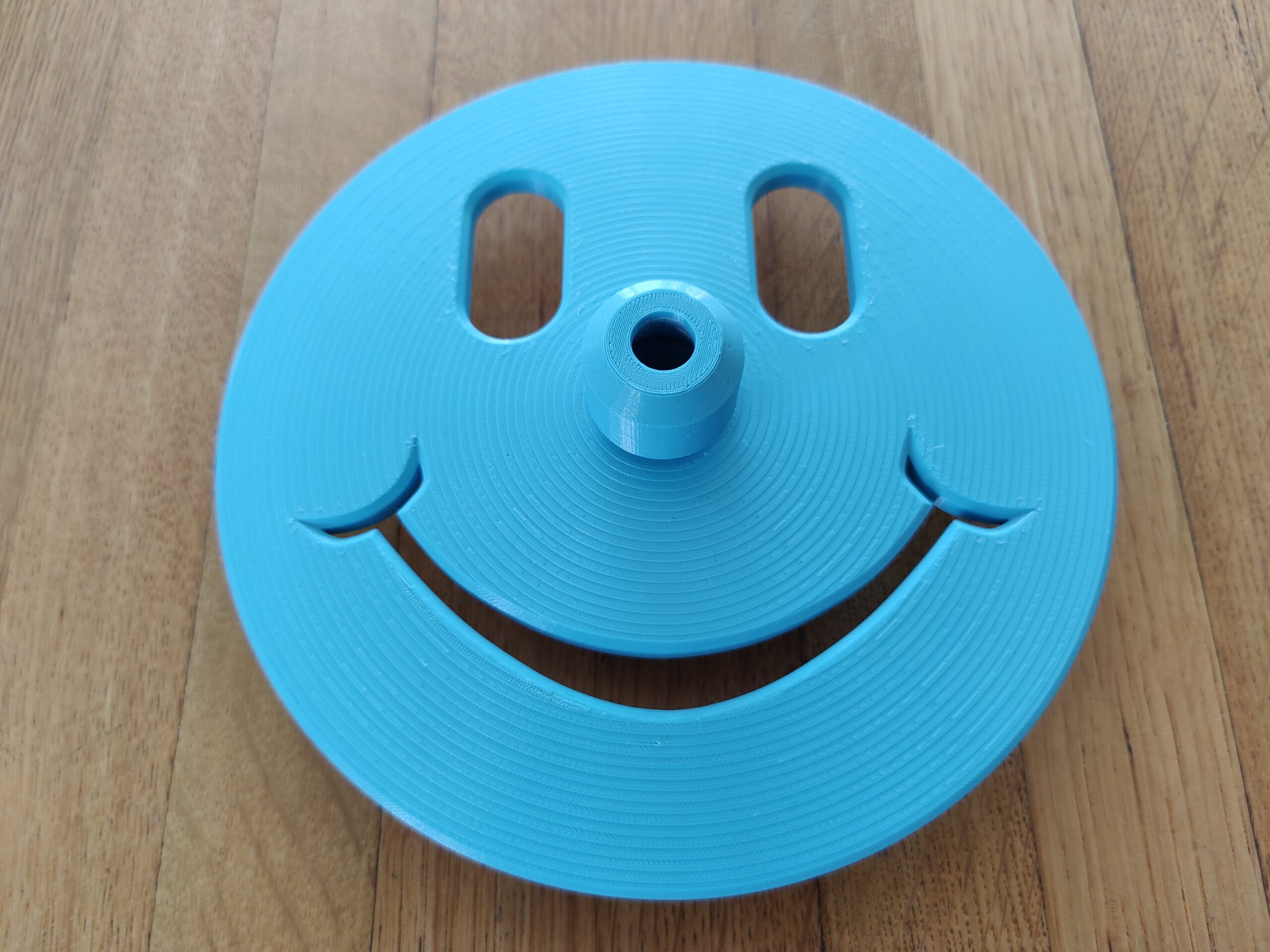 Happy Face Freediving Bottom Plate (Blue) - 12mm Dia. Dive Line